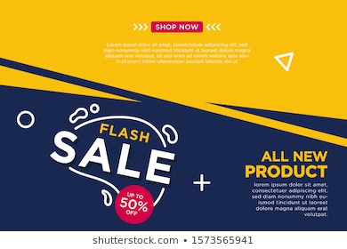 Flash sale discount banner template.Vector illustration.