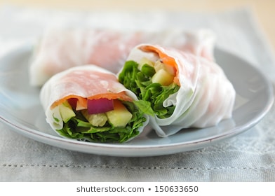 vietnamese spring rolls  with Salmon