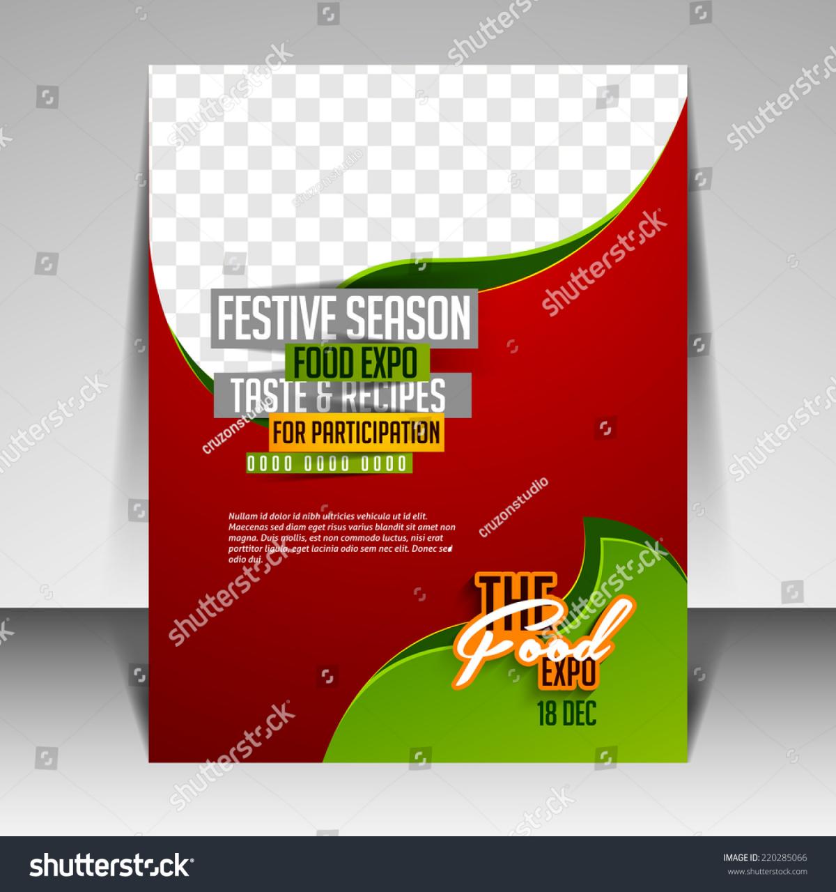Modern Brochure and Flyer template design for Food Expo can be use for publishing, print and presentation.