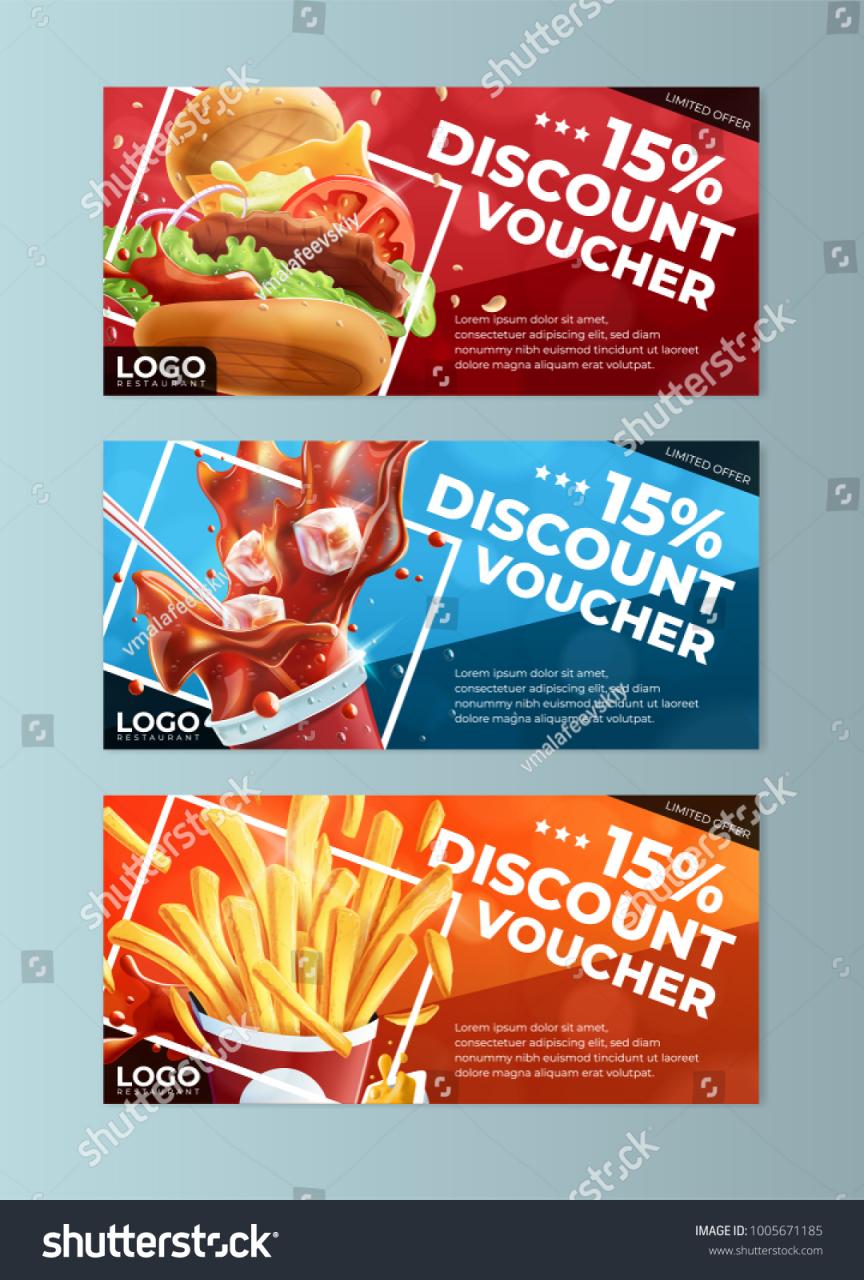Fast Food Discount Voucher Templates