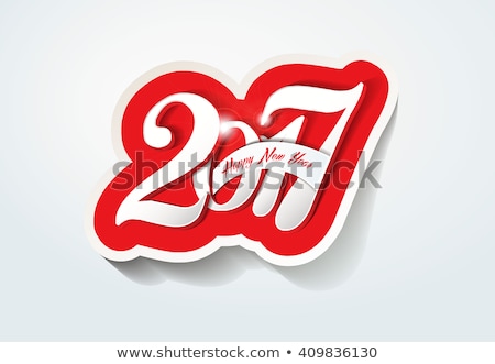 Happy new year 2017 creative greeting card design / Year 2017 vector design element. 