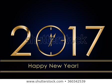 Happy New Year 2017. New Year Clock