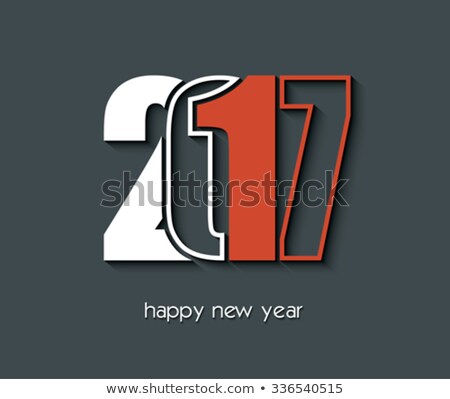 2017 Happy New Year creative background design for greetings card