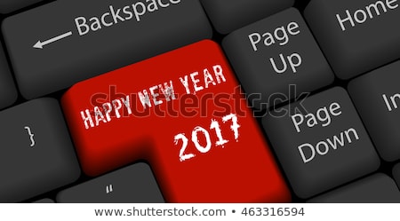 happy new year 2017 on enter keyboard