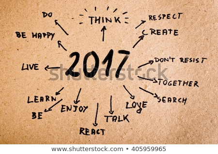 New Year Resolution 2017 Goals written on cardboard