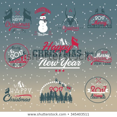 2017 Christmas set - labels, emblems and other decorative elements