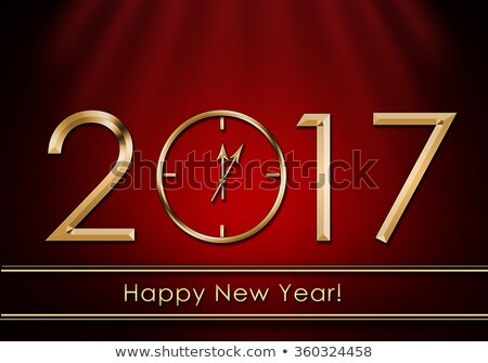 Happy New Year 2017. New Year Clock
