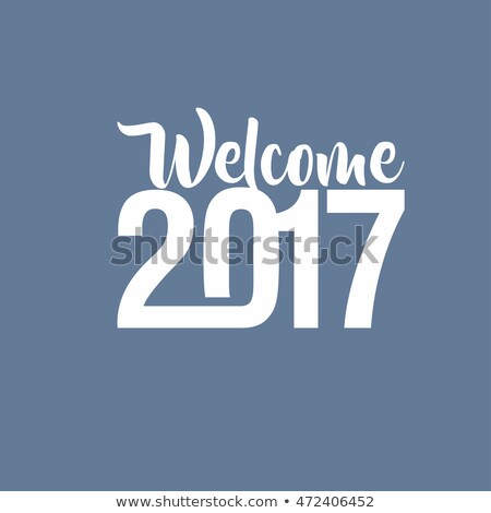 Welcome 2017 Creative numbers Happy new year creative design for your greetings card, flyers, invitation, posters, brochure, banners, calendar blue background