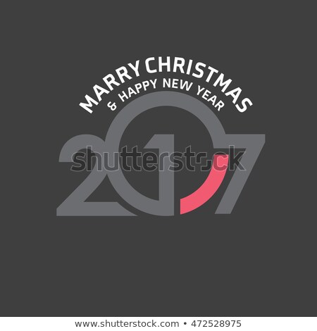 2017 Happy New year typography. Seasons greetings. merry christmas and happy new year Pink and Gray typography background. vector illustration