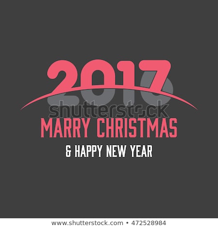 2017 Happy New year typography. Seasons greetings. merry christmas and happy new year Pink and Gray typography background. vector illustration