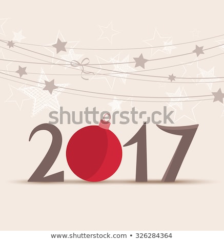 Vector illustration background Happy New Year 2017