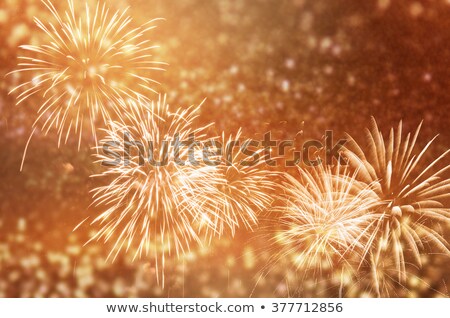 Defocused fireworks and bokeh at New Year and copy space. Abstract background holiday.