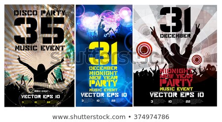 New year party, poster, vector 