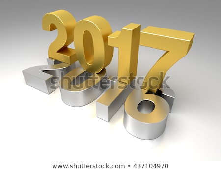 New Year 2017 and old 2016 - 3D Rendering