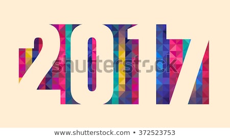 Happy new 2017 year. Colorful design. Vector illustration and photo image available. 