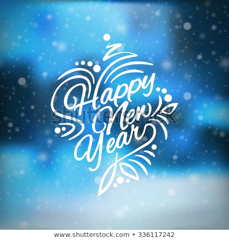 Vector illustration Christmas and Happy New Year. Blurred background. Falling snow. Wallpaper. EPS 10